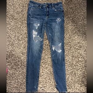 Distressed jeans